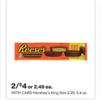 CVS Hershey's King Size 2.25-3.4 oz offer