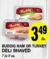 Arlan's Market BUDDIG HAM OR TURKEY DELI SHAVED offer