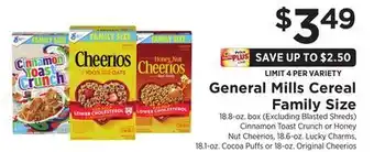 ShopRite Cereal Family Size offer