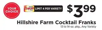 ShopRite Hillshire Farm Cocktail Franks offer