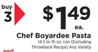 ShopRite Chef Boyardee Pasta offer
