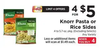 ShopRite Pasta or Rice Sides offer