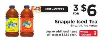 ShopRite Snapple Iced Tea offer