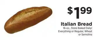 ShopRite Italian Bread offer