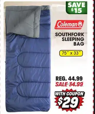Big 5 Coleman Southfork 40° Sleeping Bag offer