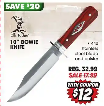 Big 5 Elk Ridge 10 Bowie Knife offer