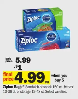 Meijer Ziploc Bags offer