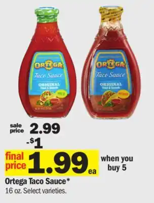 Meijer Ortega Taco Sauce offer