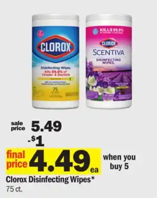 Meijer Clorox Disinfecting Wipes offer