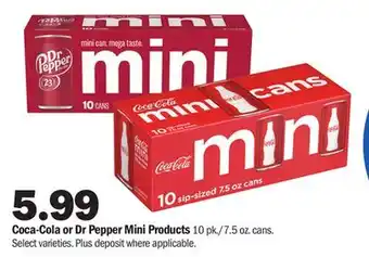 Meijer Coca-Cola or Dr Pepper Mini Products offer