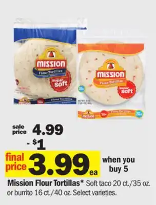 Meijer Mission Flour Tortillas offer