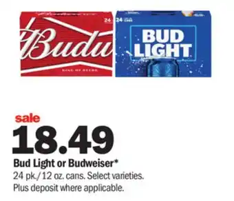 Meijer Bud Light or Budweiser offer