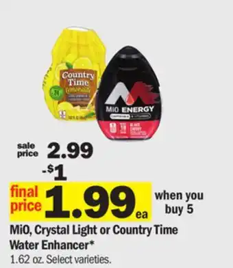 Meijer MiO, Crystal Light or Country Time Water Enhancer offer