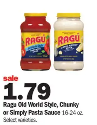 Meijer Ragu Old World Style, Chunky or Simply Pasta Sauce offer