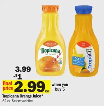 Meijer Tropicana Orange Juice offer