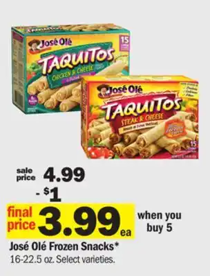 Meijer José Olé Frozen Snacks offer