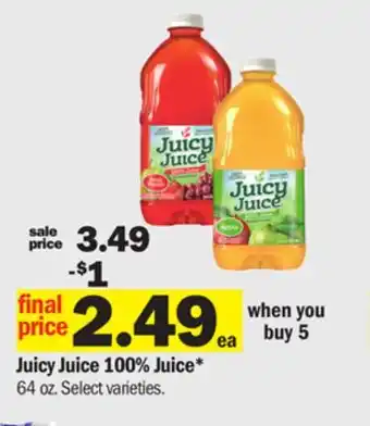 Meijer Juicy Juice 100% Juice offer