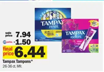 Meijer Tampax Tampons offer