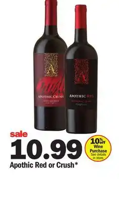 Meijer Apothic Red or Crush offer