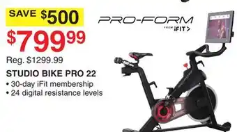 Dunham's Sports PRO-FORM STUDIO BIKE PRO 22 offer