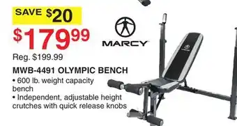Dunham's Sports MARCY OLYMPIC BENCH offer