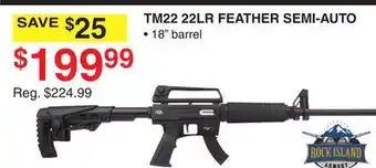 Dunham's Sports ROCK ISLAND TM22 22LR FEATHER SEMI-AUTO offer