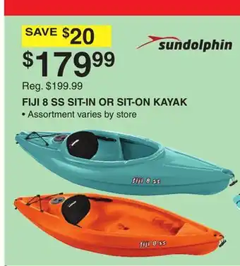 Dunham's Sports SUNDOLPHIN FIJI 8 SS SIT-IN OR SIT-ON KAYAK offer