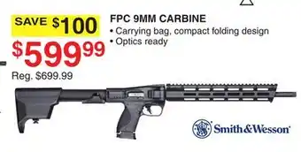 Dunham's Sports SMITH & WESSON FPC 9MM CARBINE offer