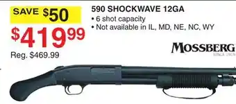 Dunham's Sports MOSSBERG 590 SHOCKWAVE 12GA offer