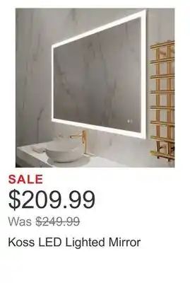 Costco Koss LED Lighted Mirror offer