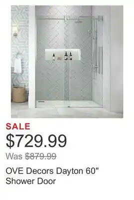 Costco OVE Decors Dayton 60 Shower Door offer