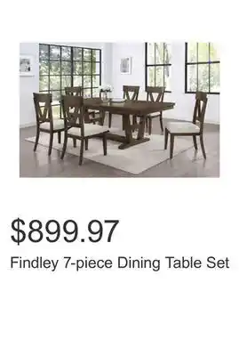 Costco Findley 7-piece Dining Table Set offer
