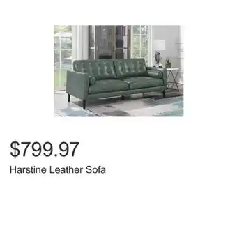Costco Harstine Leather Sofa offer