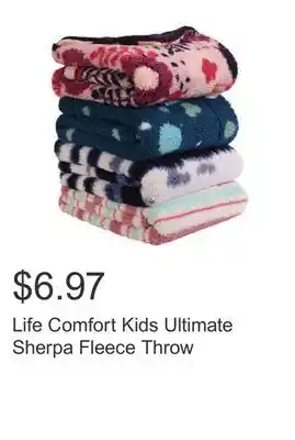Costco Life Comfort Kids Ultimate Sherpa Fleece Throw offer
