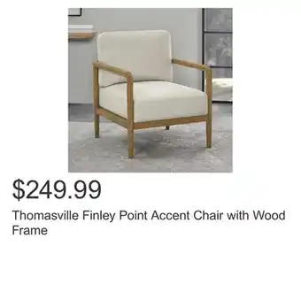 Costco Thomasville Finley Point Accent Chair with Wood Frame offer