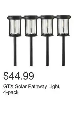 Costco GTX Solar Pathway Light, 4-pack offer
