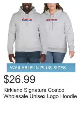 Costco Kirkland Signature Costco Wholesale Unisex Logo Hoodie offer