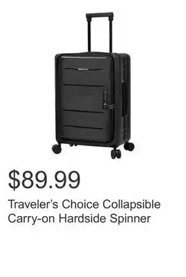 Costco Traveler's Choice Collapsible Carry-on Hardside Spinner offer