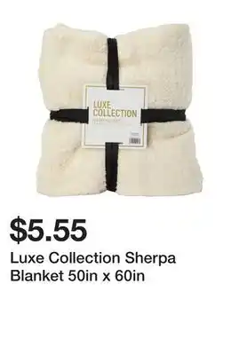 Five Below Luxe Collection Sherpa Blanket 50in x 60in offer