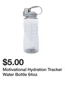 Five Below Motivational Hydration Tracker Water Bottle 64oz offer