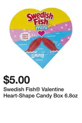 Five Below Swedish Fish Valentine Heart-Shape Candy Box 6.8oz offer