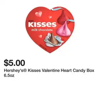 Five Below Hershey's Kisses Valentine Heart Candy Box 6.5oz offer