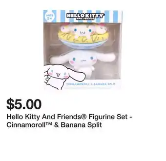 Five Below Hello Kitty And Friends Figurine Set - Cinnamoroll & Banana Split offer