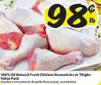 Fresco y Más 100% All Natural Fresh Chicken Drumsticks or Thighs Value Pack offer