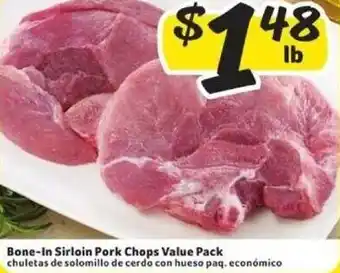 Fresco y Más Bone-In Sirloin Pork Chops Value Pack offer