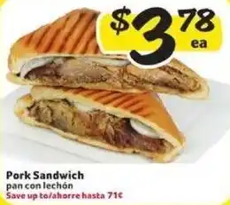 Fresco y Más Pork Sandwich offer