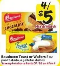 Fresco y Más Bauducco Toast or Wafers 5 oz offer