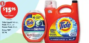 Family Dollar Tide Liquid 146 oz., Pods 76 ct., or Power Pods 45 ct offer
