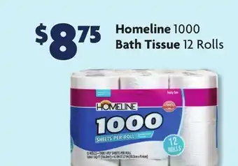 Family Dollar Homeline 1000 Bath Tissue offer