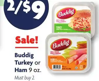 Family Dollar Buddig Turkey or Ham offer